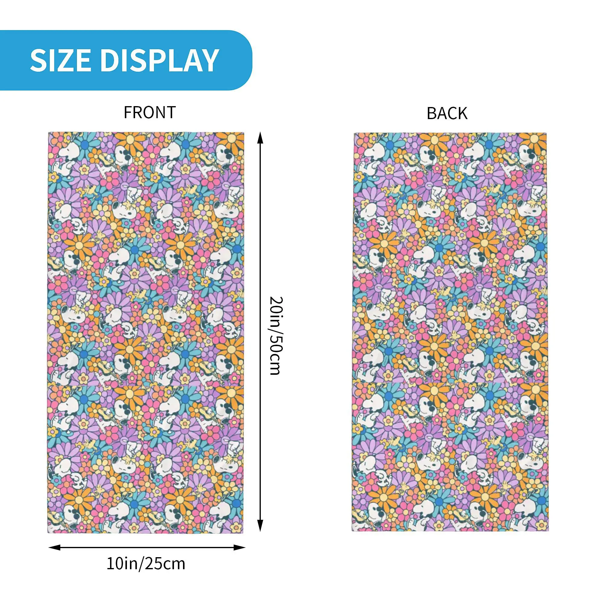 Snoopys & Woodstock Flower Winter Headband Neck Warmer Men Women Ski Camping Tube Scarf Face Bandana Gaiter cycling bandana neck wrap bandana headscarf cotton bandana neck gaiter bandana neck cover multifunctional bandana motorcycle bandana camouflage bandana neck tube scarf