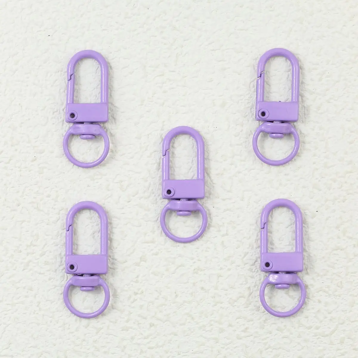 Colorful Macaron Keychain Clasps – Set of 10 for DIY Jewelry Accessories