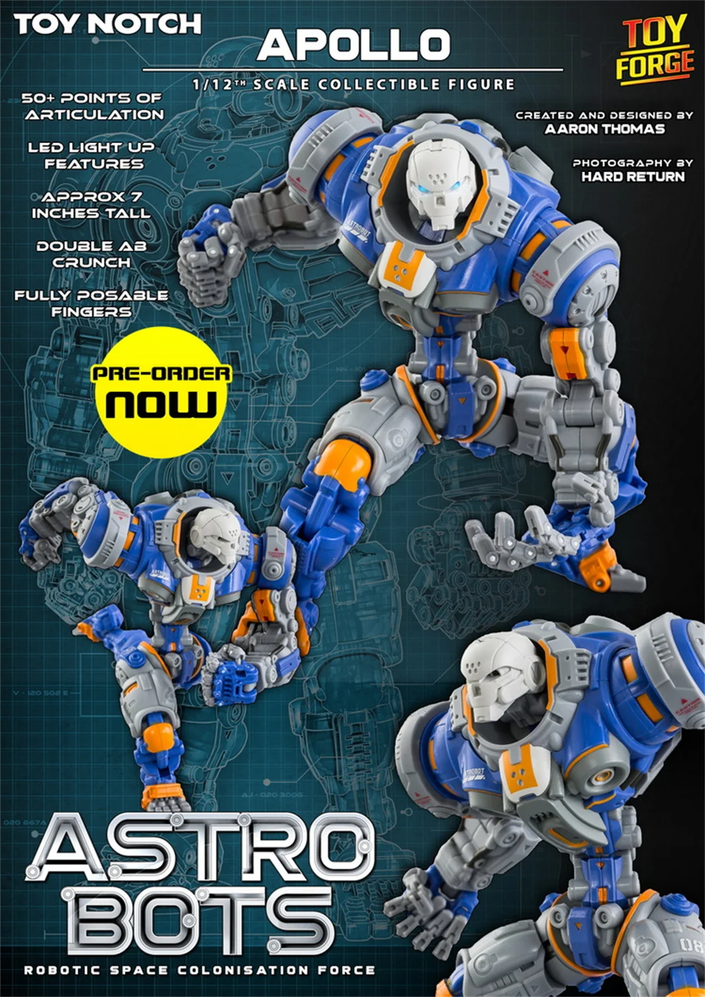 

[IN STOCK] Transformation TOY NOTCH Astrobots A01 Apollo Space Colonisation Force Action Figure Robot Toys With Box