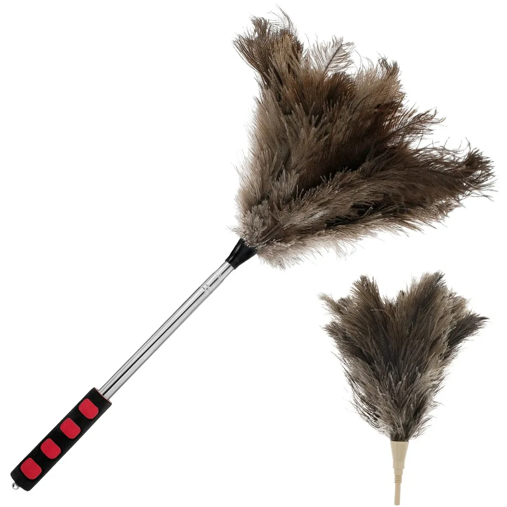 Ostrich Duster Brush Extendable Feather Duster Cleaning Ceiling Fan Furniture 200CM