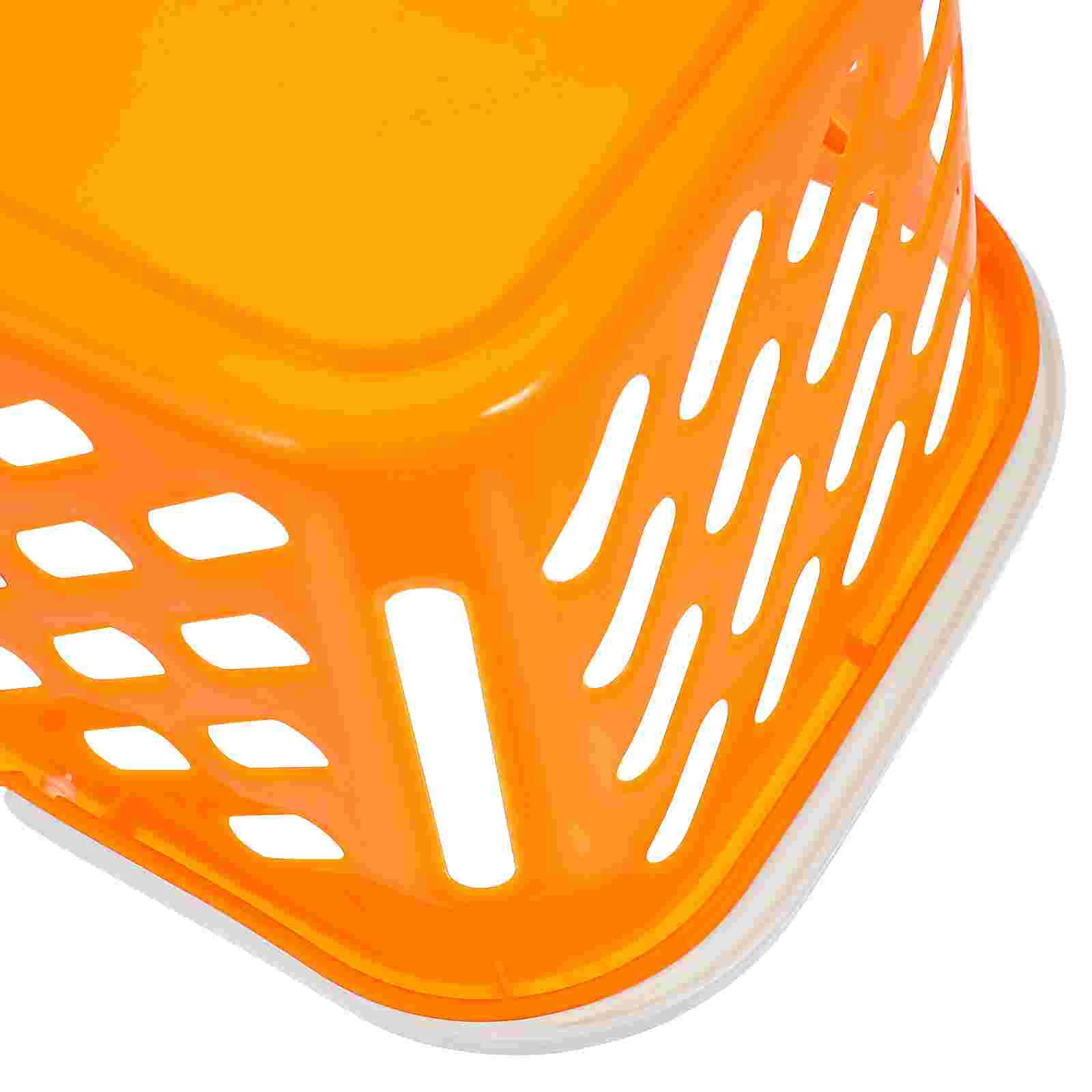 2 Pcs Shopping Basket Savings Toy Toys Storage Organizer Portable Baskets Grocery Abs Raw Material Bathroom Child with Handle 5
