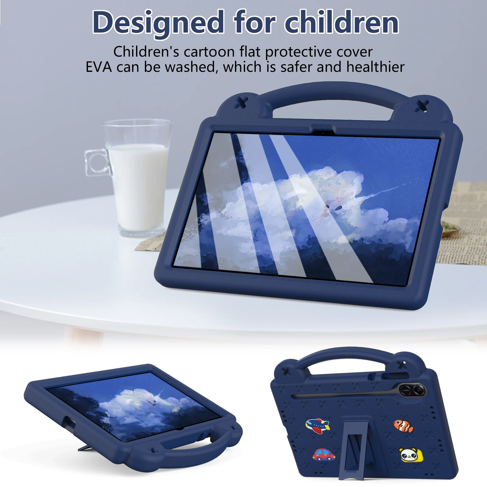 Durable EVA Bear Stand Kids Tablet Case - Shockproof Cover