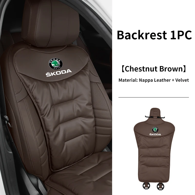 Luxurious Velvet Leather Car Seat Cushion and Backrest Cover Accessories