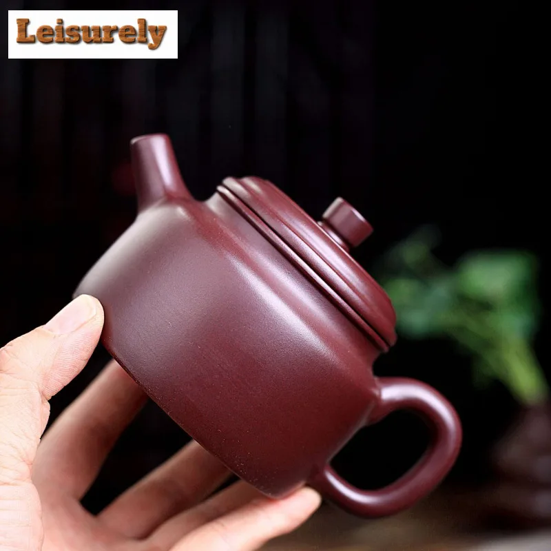 290ml Traditional Yixing Purple Clay Teapots Handmade De Zhong Pot Raw Ore Zhu Mud Kettle Chinese Zisha Tea Set Tableware Craft