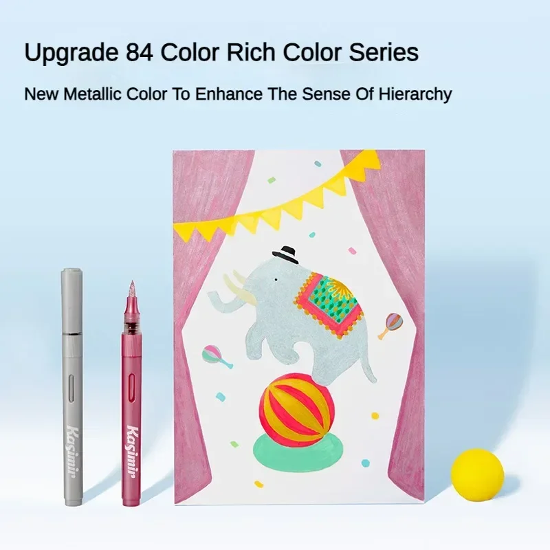 KASIMIR 84/24 Direct-liquid Acrylic Marker Soft Brush Paint Pen Pull out appearance Graffiti Manga School Stationery Supplies 2