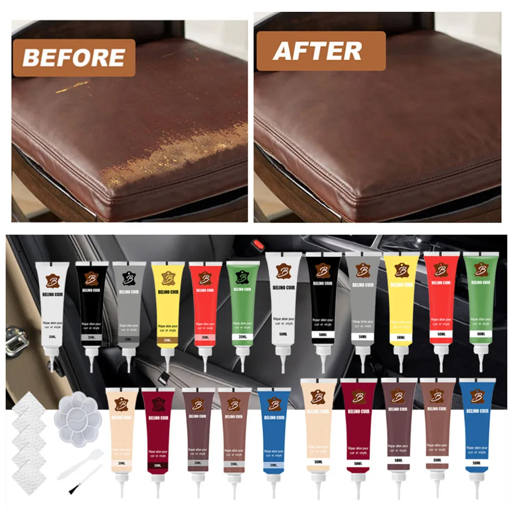 20ml/50ml Leather Repair Gel Car Repair Scratches Cracks Sofa Car Seat Leather Complementary Refurbish Cream Paste leather repair gel leather repair kit car scratch remover