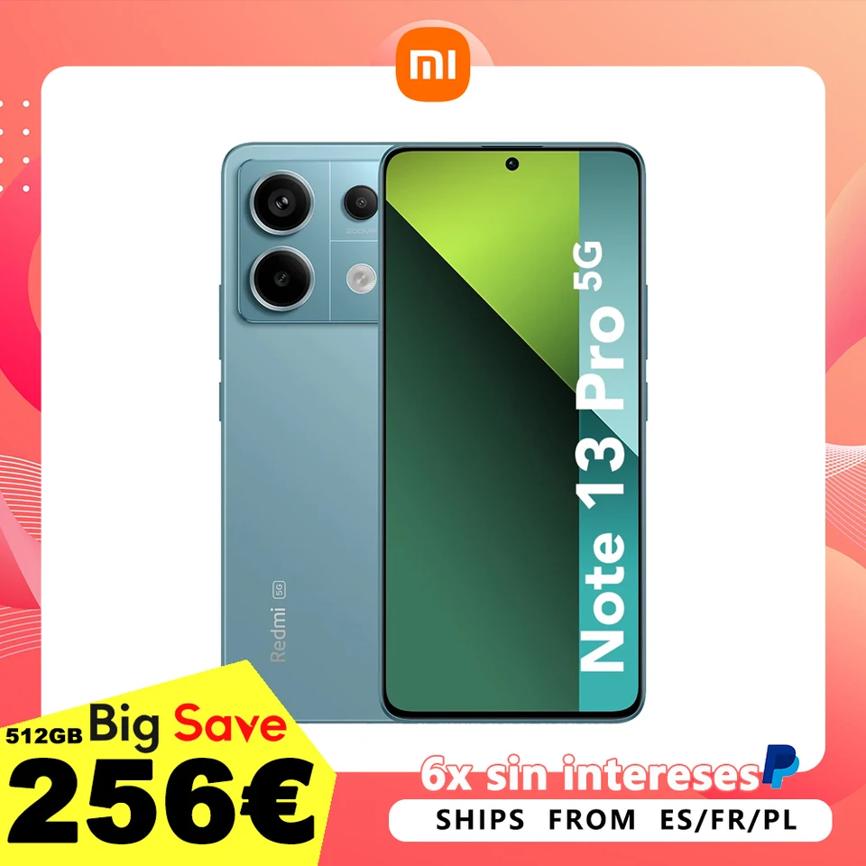 Xiaomi Redmi Note 13 Pro 5G 8GB/256GB 12GB/512 NFC EU Charger