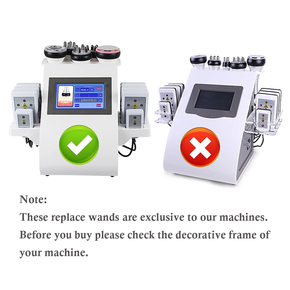 Replace Wands 9 in1 Lipo Laser Fat Reduce Radio Frequency Cavitation RF Body Slimming Face Skin