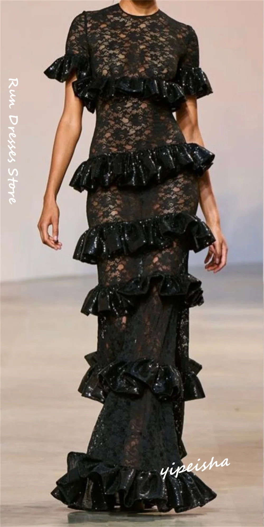 Customized Fashion Jewel Sheath Evening Dresses Paillette / Sequins Layered Lace Formal Occasion Gown - AliExpress 320 Customized Fashion Jewel Sheath Evening Dresses Paillette / Sequins Layered Lace Formal Occasion Gown - AliExpress 320