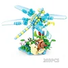 Insect World City Creativity Animal Butterfly Mantis Dragonfly Beetle Building Blocks Toys Desktop ornaments Bricks Kids Gift 3