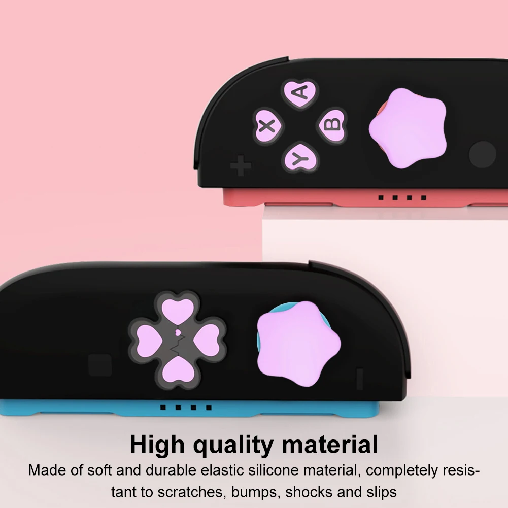 For Nintendo Switch 2 Button Grips Caps Joystick Cap+Button Thumb Sticker Set ABXY Key Silicone Button For Switch 2 Accessories