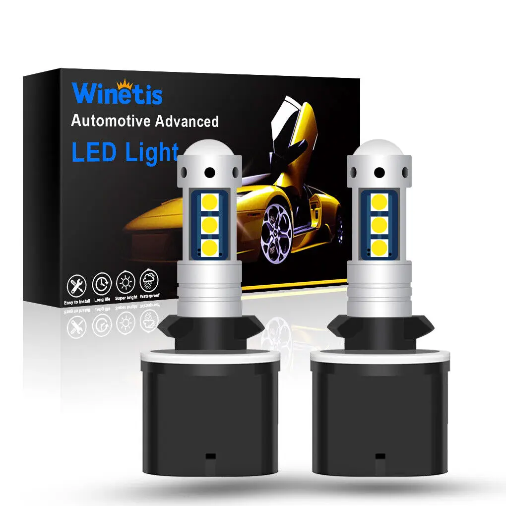 Winetis HIGH BRIGHT 880 892 893 899 890 LED Fog Light Driving DRL 6000K White Bulbs Daytime Running Lights