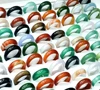 20/50/100Pcs Wholesale Agate Stone 6mm Wide Man Women Fashion Jewelry Rings 5