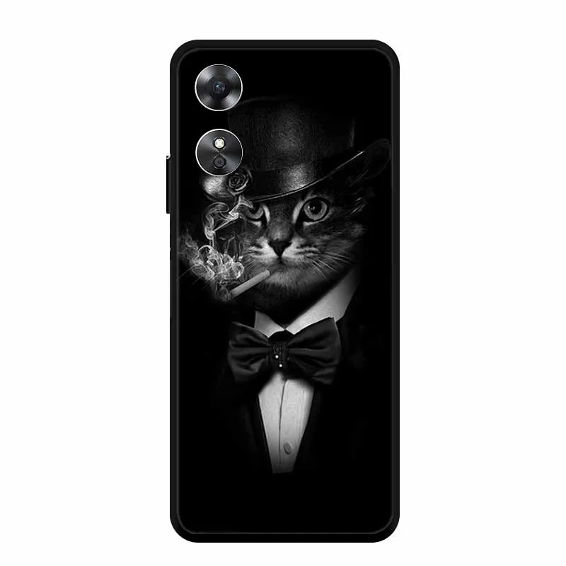 Cool Animal Design Black Edge Silicone Soft Phone Cover Case