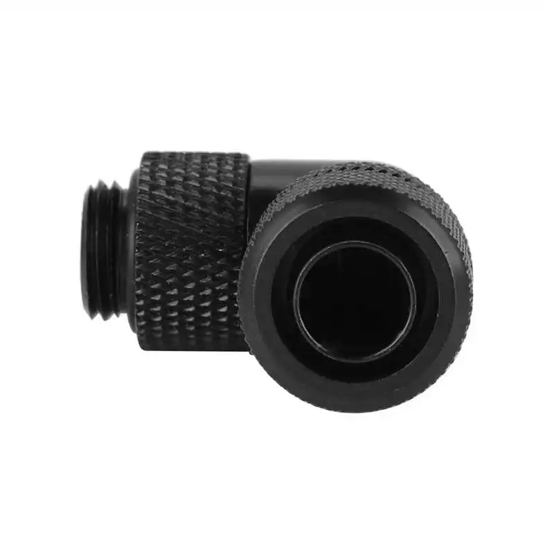 Raccordo A Gomito 90° Per Raffreddamento Ad Acqua PC - Filettatura G1/4, Rame Nichelato, Rotante - 3/8" Tubo Spesso - 3
