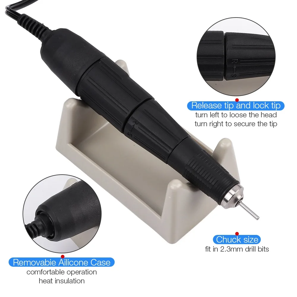 65W Electric Nail Drill Machine 35000rpm Strong 204 For Manicure Pedicure Machine Professional Nail File Sanding Grinding Device