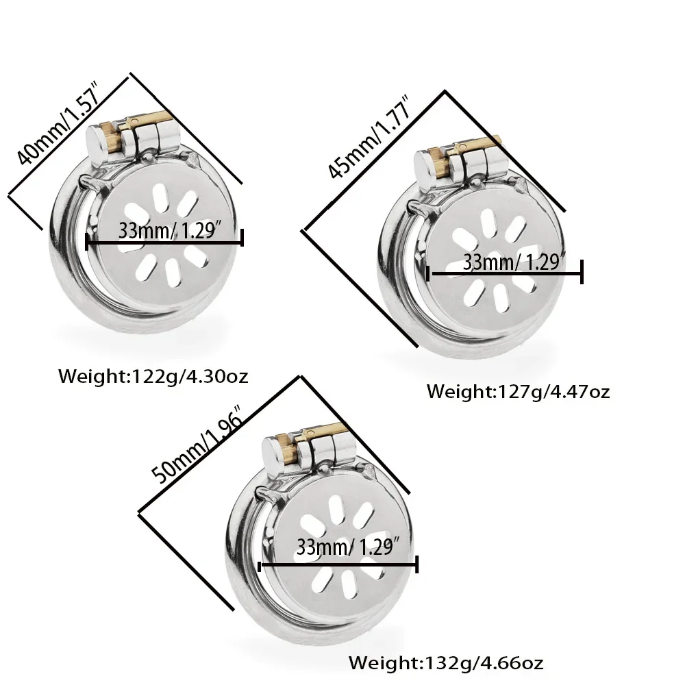 Penis Chastity Cage Male Super Mini Chastity Cage Stainless Steel Chastity Device Penis Cage Cock Ring With Lock Sex Toys For Men BDSM Sissy