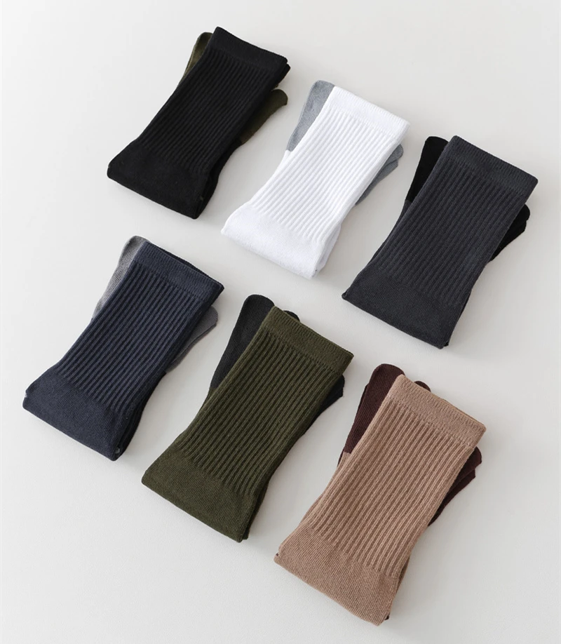 1 paar Mann Kappe Sport Socken Winter Warme Baumwolle Patchwork Farbe Outdoor Tennis Socken Outdoor Mountainbike 5-Finger Rohr Socken – Detail 2