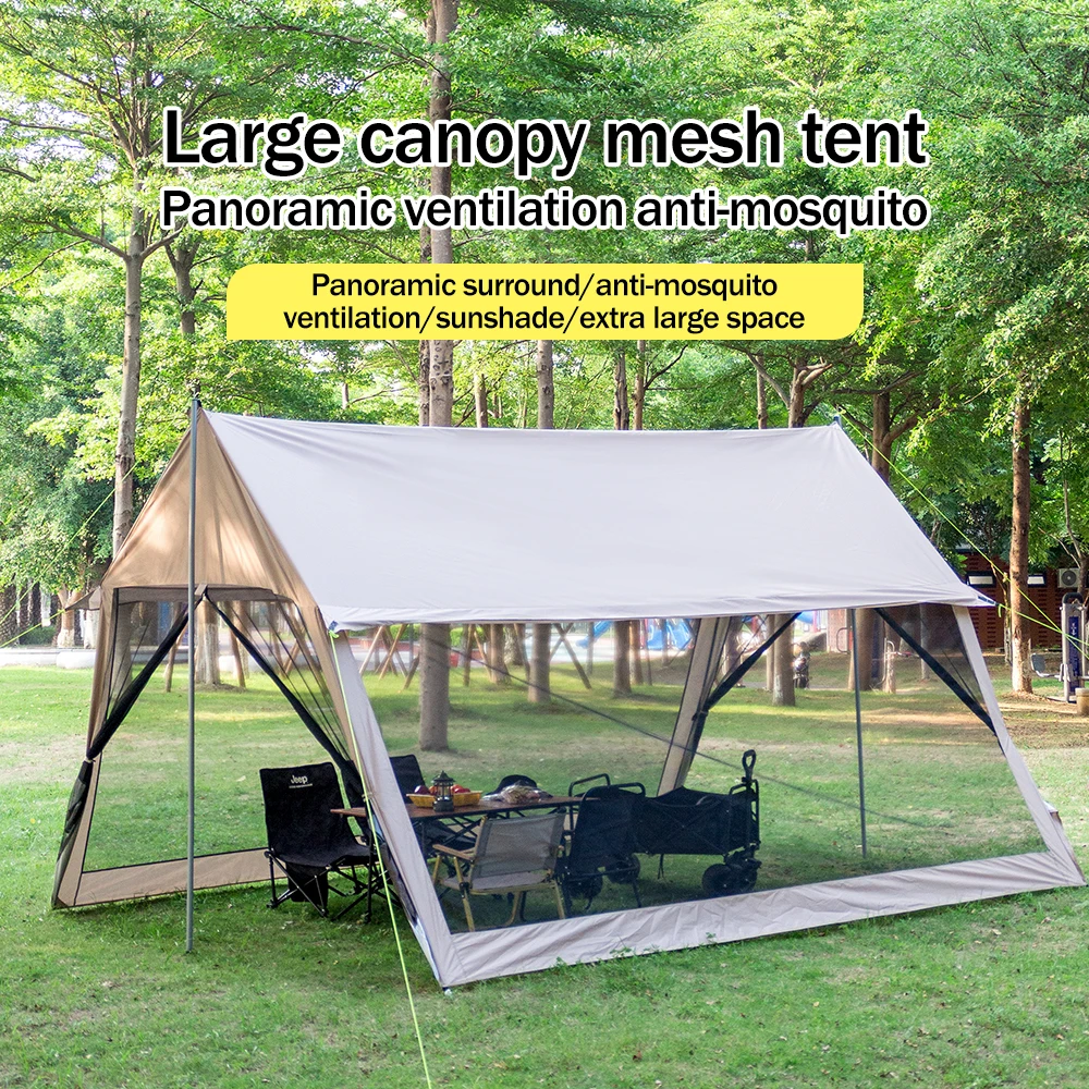 210D Outdoor 6-10p family camping anti-mosquito large canopy 1