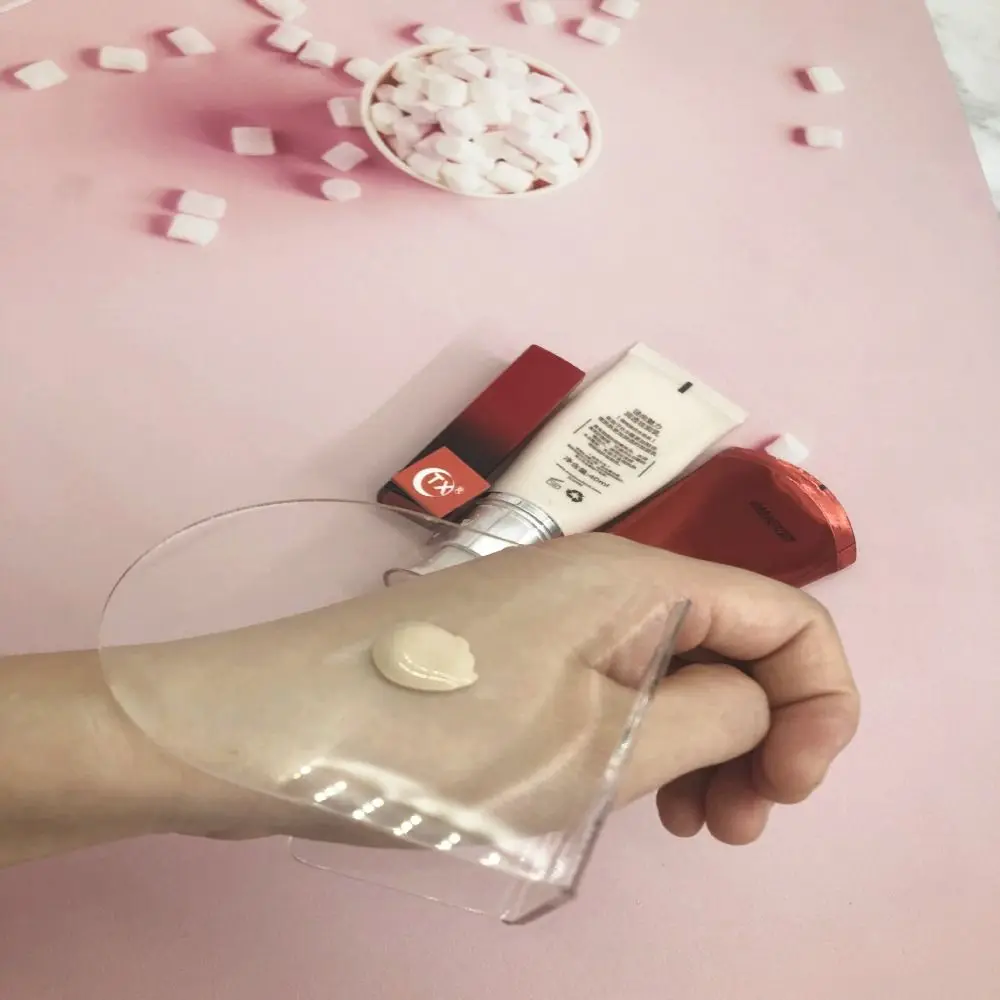 Portable Transparent Palette Handheld Acrylic Paint Palette Heart-shaped Reusable Foundation Mixing Makeup Tools