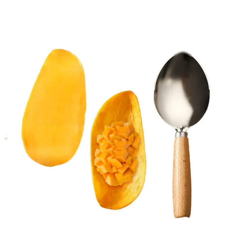 *Cut Mango Thickened 304 Stainless Steel Dicing Block Tool, Fruit Divider, Meat Remover, Digging Spoon