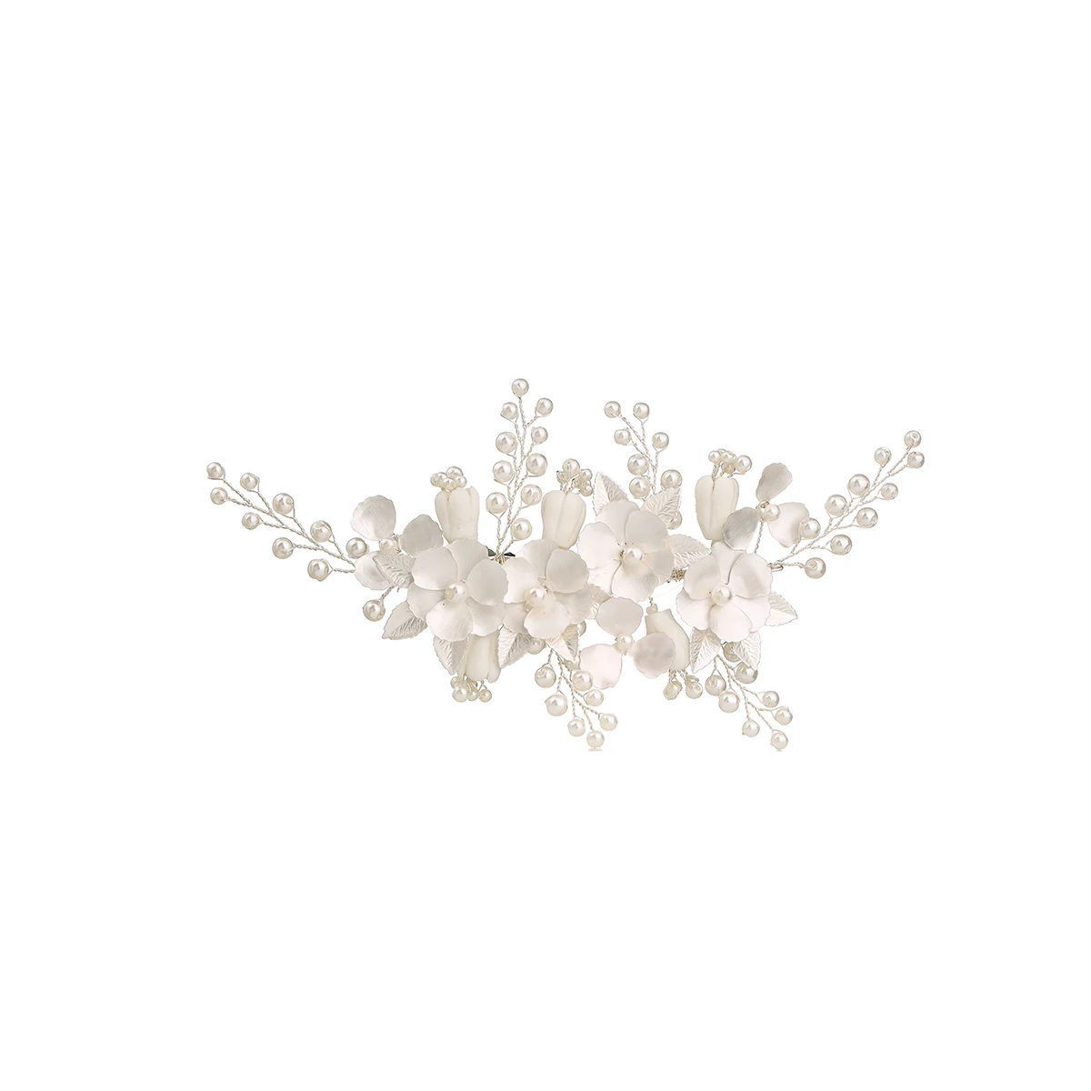 Wedding Hair Combs Handmade Pearl Flower Bridal Hair Clips for Women's Weddings