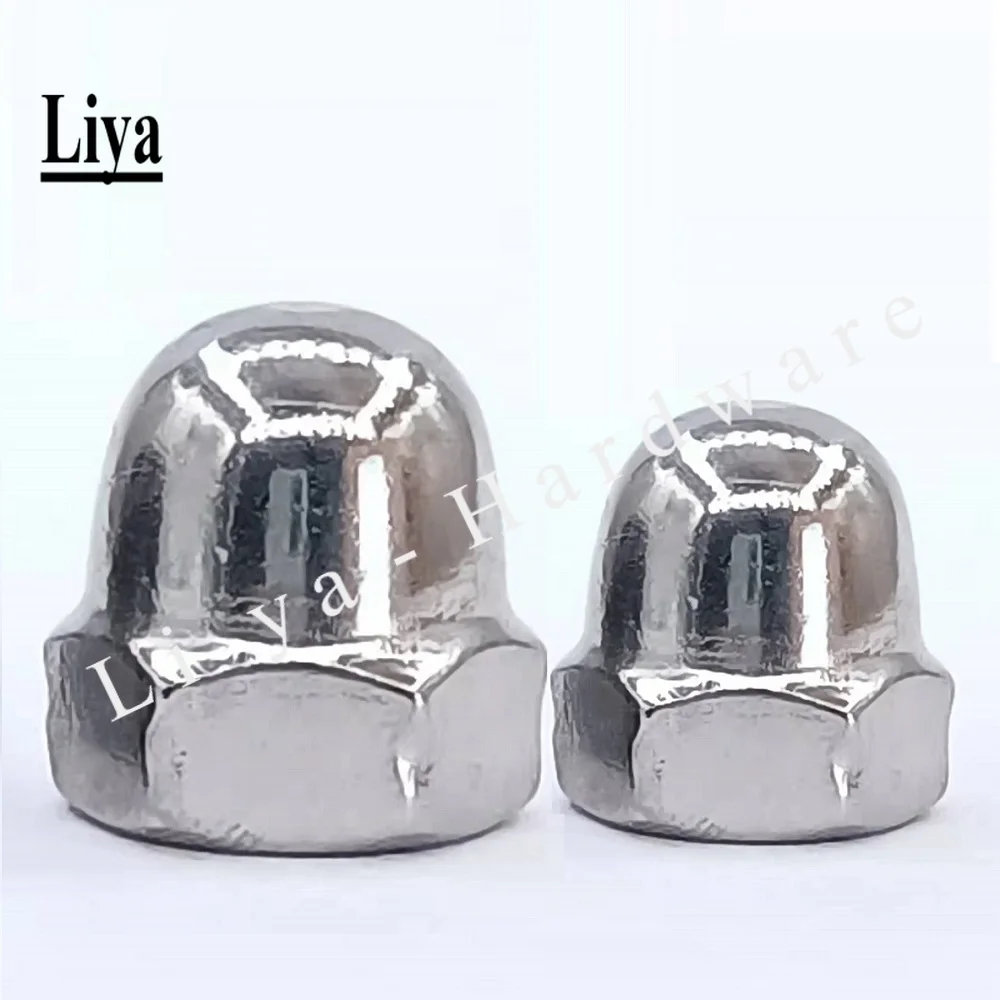 DIN1587 Acorn Cap Nut M3 M4 M5 M6 M8 M10 M12 Stainless Steel 304 or brass / black steel Decorative Cap Nuts Caps Covers 2-20pcs screw covers,nut screw covers,kite end caps