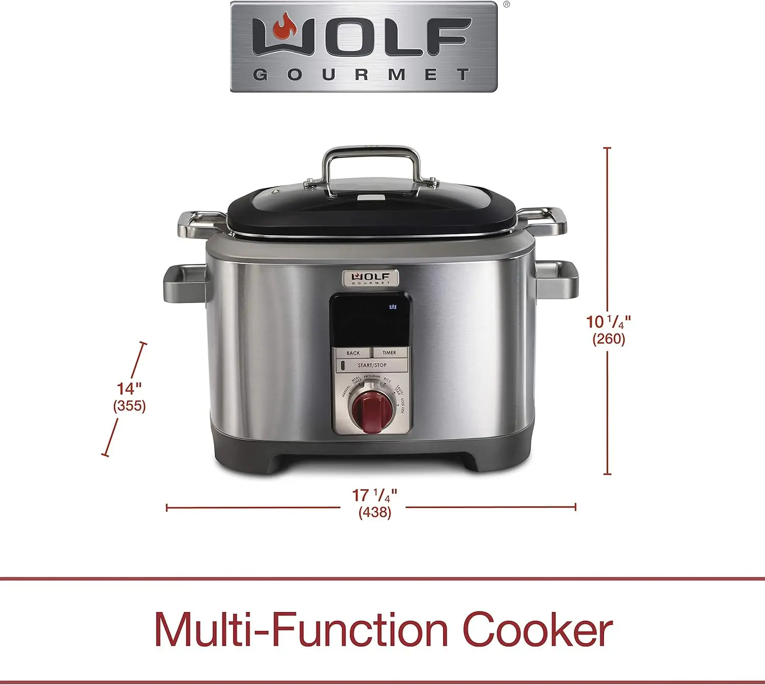 Programmable 6-in-1 Multi Cooker with Temperature Probe, 7 qrt, Slow Cook, Rice, Saut&eacute;, Sear, Sous Vide, Stainless