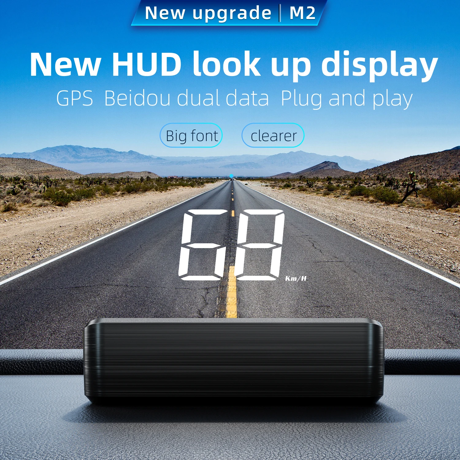 Head Up Display M2 Auto GPS Digital Car Speedometer Accessories for All Car