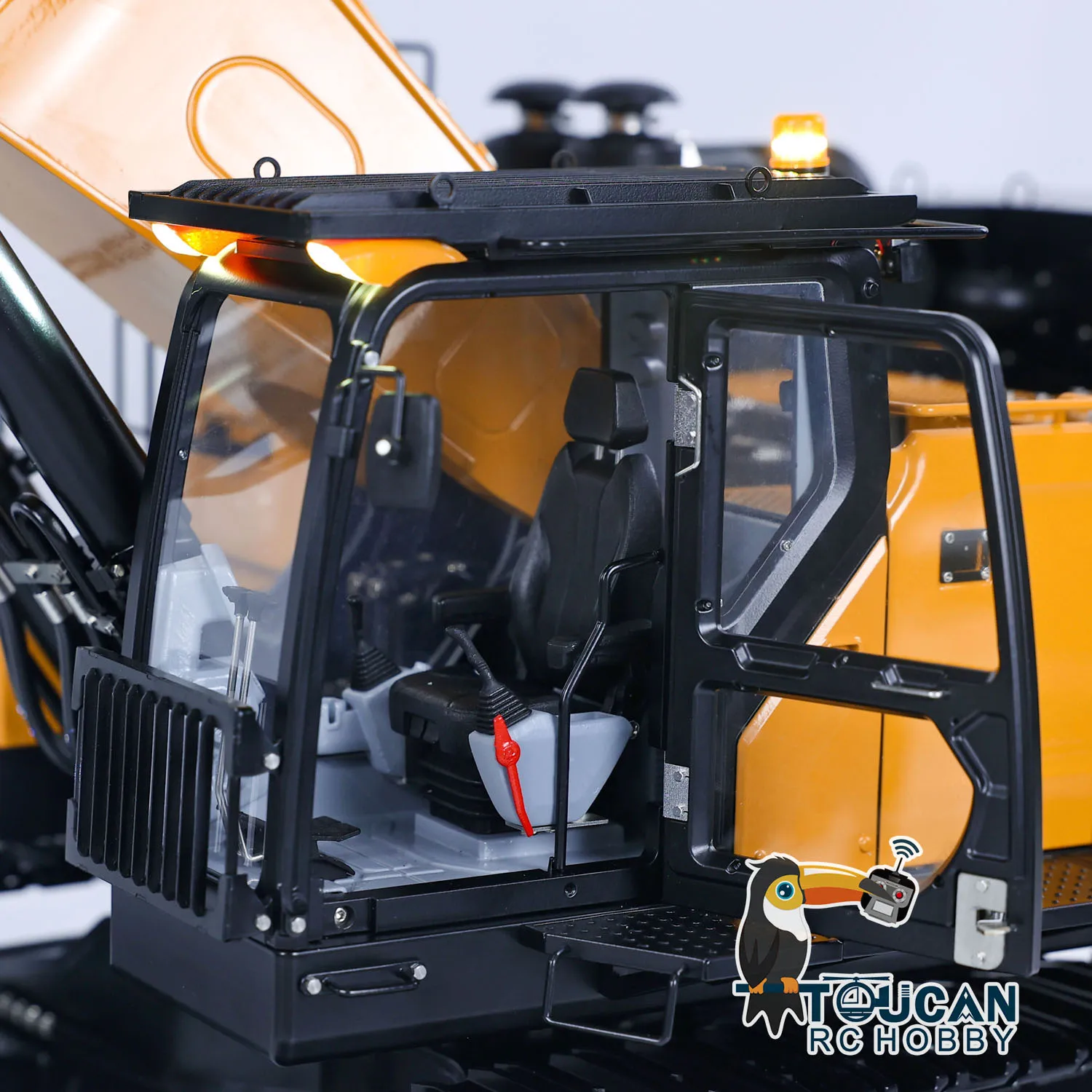 S2acad83f1bd04687b8318d0a28c06894m Kabolite 1/14 SY980H SANY wykończona metalowa hydrauliczna koparka RC K980 ciężka PL18 sterowanie radiowe Model koparki jako zabawki na prezenty