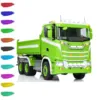 LESU 1/14 770S 6x6 RC Hydraulic Dumper Truck 3-way Remote Control Tipper Metal 3Axles Tipper Painted Light Sound System Model 1