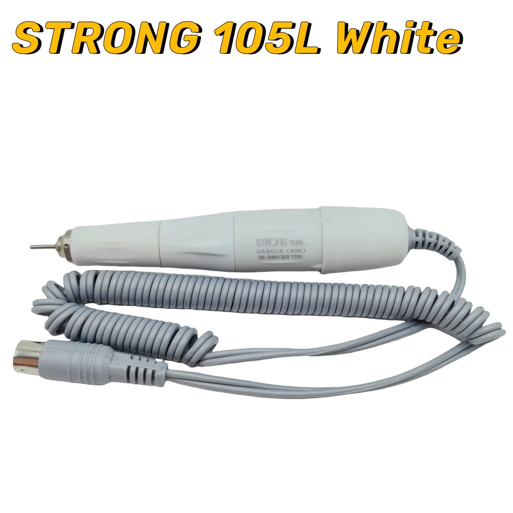 Nail Drill Pen 40K 105L White Micromotor Polishing Handpiece for STRONG 210 90 204 207B Dental Electric Manicure Machine Handle Nail Drill Bits Electric Nail Drill Electric Nail Polisher
