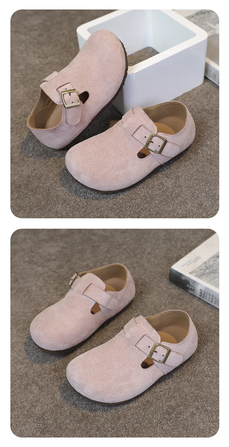 Kinder-Flachschuhe aus Wildleder für den Frühling Rutschfeste Weiche Sohle 2026 Brandneue Jungen- und Mädchen-Lederschuhe Retro Trendig – Detail 11