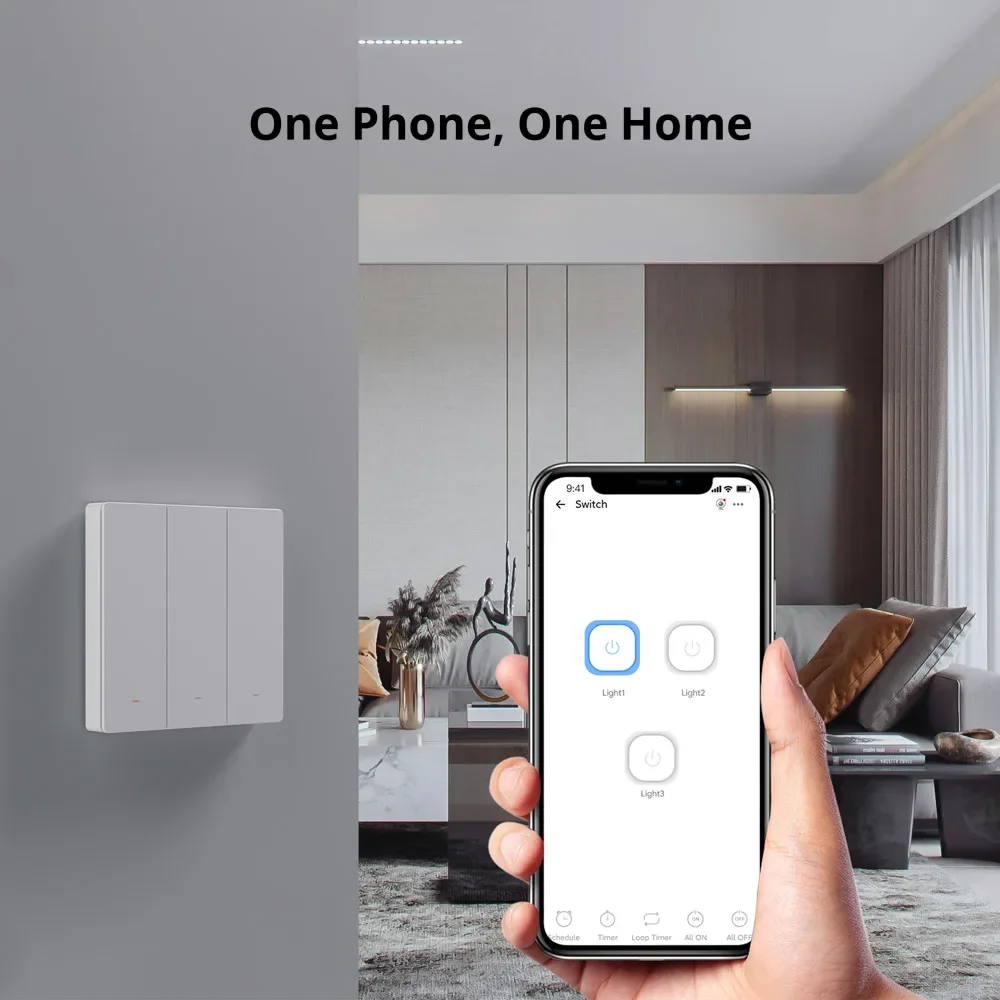 M5 Matter SwitchMan WiFi Wall Switch Push Button Switch 1/2/3Gang Two-Way Remote