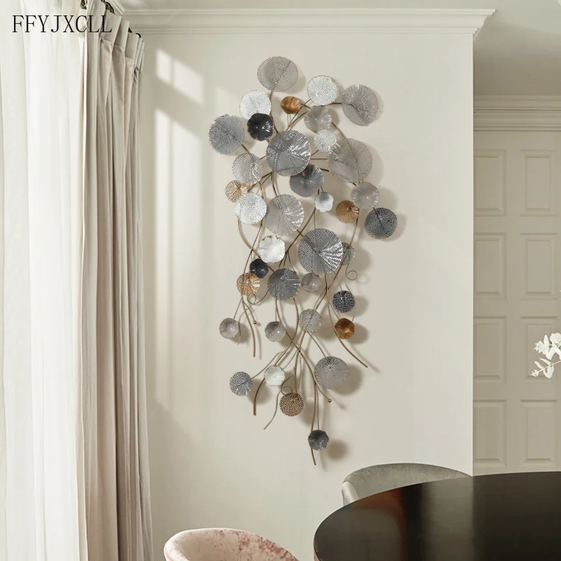 

European Simple Light Luxury Iron Wall Decoration Living Room Metal 3D Pendant Creative Restaurant Home Decoration