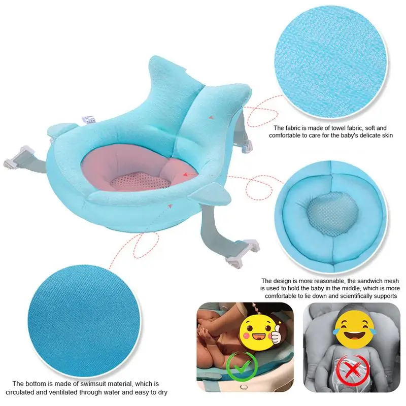 

Bath Tub Mat Baby Bath Anti Slip Cushion Infant Bath EPS Stuffed Mat Practical Soft Bath Tub Accessories For Babies Toddlers