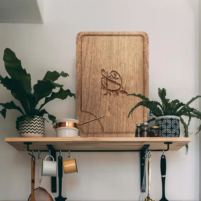 Personalized Initial Walnut Wood Cutting Board