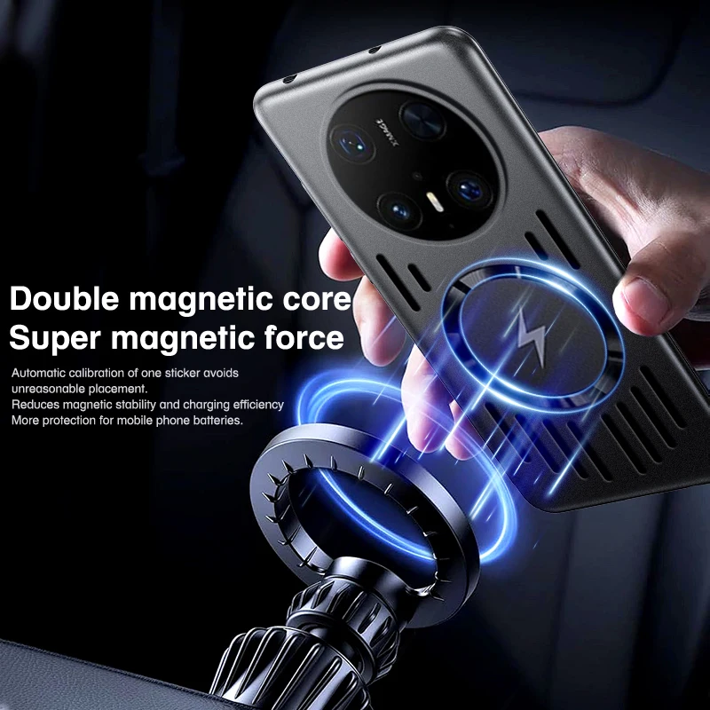 Luxury Matte Heat Dissipation Breathable Magnetic Case - Shockproof Hard Cover