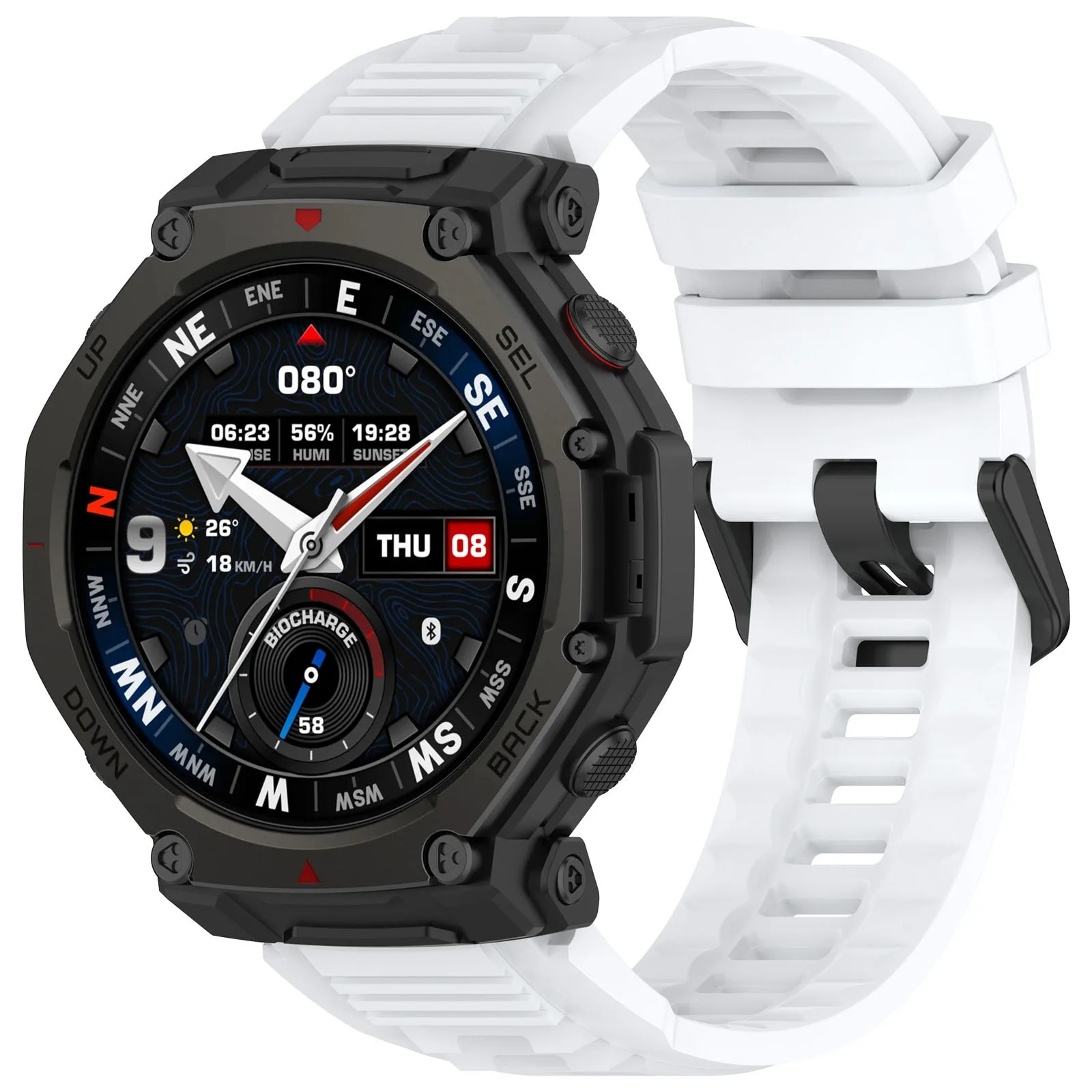 Silicone Sport Strap for 48mm Smartwatch - Premium Replacement Band & Accessories