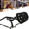 Horse Grazing Muzzle Anti Biting Horse Muzzles Horse Mouth Cover Soft PP Rubber Material Holes Anti-Biting for Equestrian 6