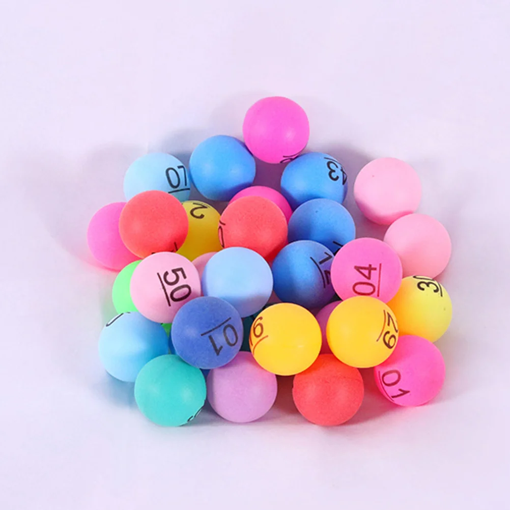 Color Number Ball Plastic Lottery Balls Printed Pong Numbered Picking Entertainment Round Sphere Party Table Tennis