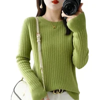 2025 Women Sweaters Autumn Winter Long Sleeve Pullovers O-neck Stripe Warm Pullover Korean Fashion Bottoming Shirts Loose Jumper - Image 4