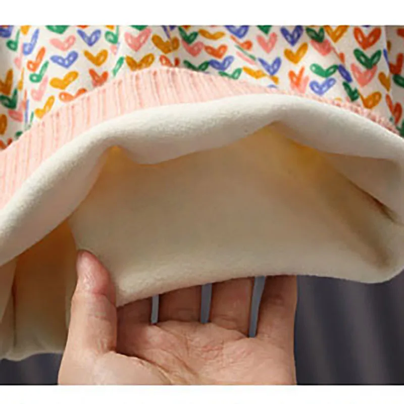 Girls Fleece Padded Knitwear Sweater for Autumn