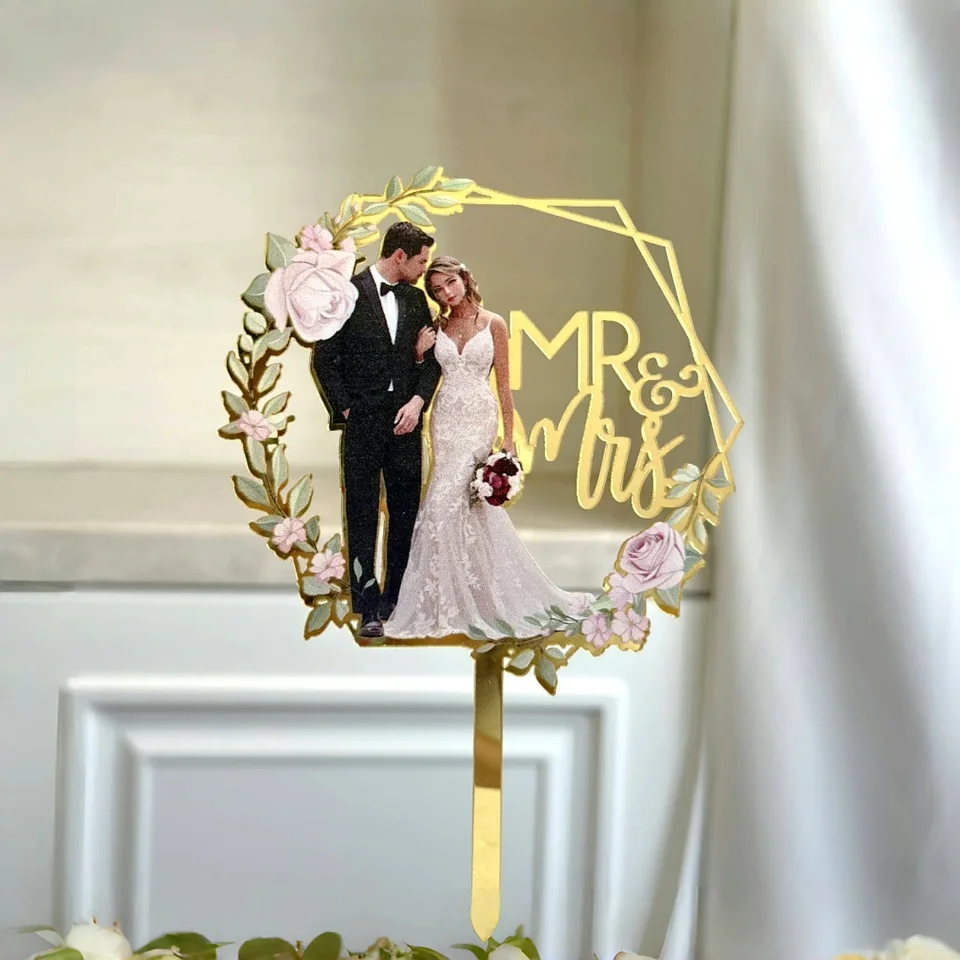 S For Cake Mr And Mrs Cake Topper, Bride And Groom Sign Wedding, Engagement Cake Toppers Decorations (mirror Gold Acrylic) - Ireland Wedding Topper