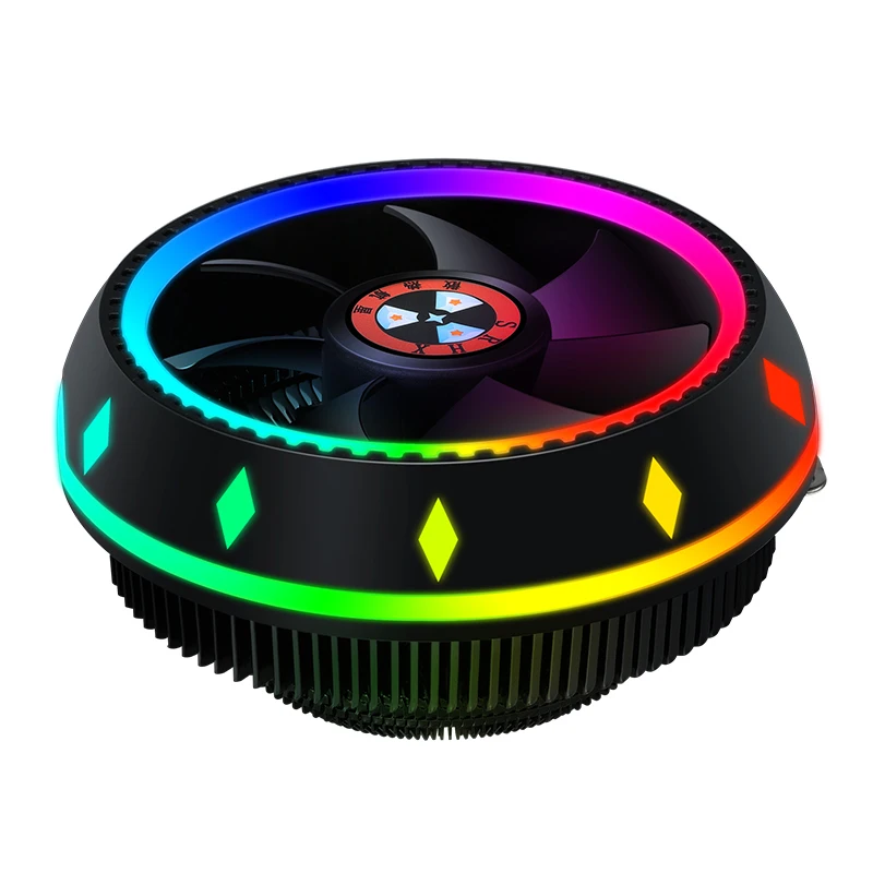 범용 CPU 선풍기 UFO 타입 라디에이터, 데스크탑 컴퓨터 라디에이터, 5 색 LED 발광 음소거 쿨러, 방열판 선풍기 부품