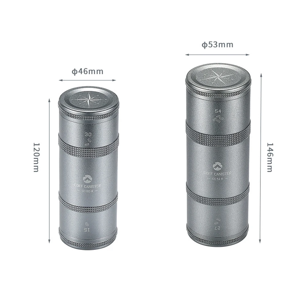 야외 캠핑용 알루미늄 합금 커피 캔, 커피콩 찻잎 보관병, 밀폐형 레이어드 항아리