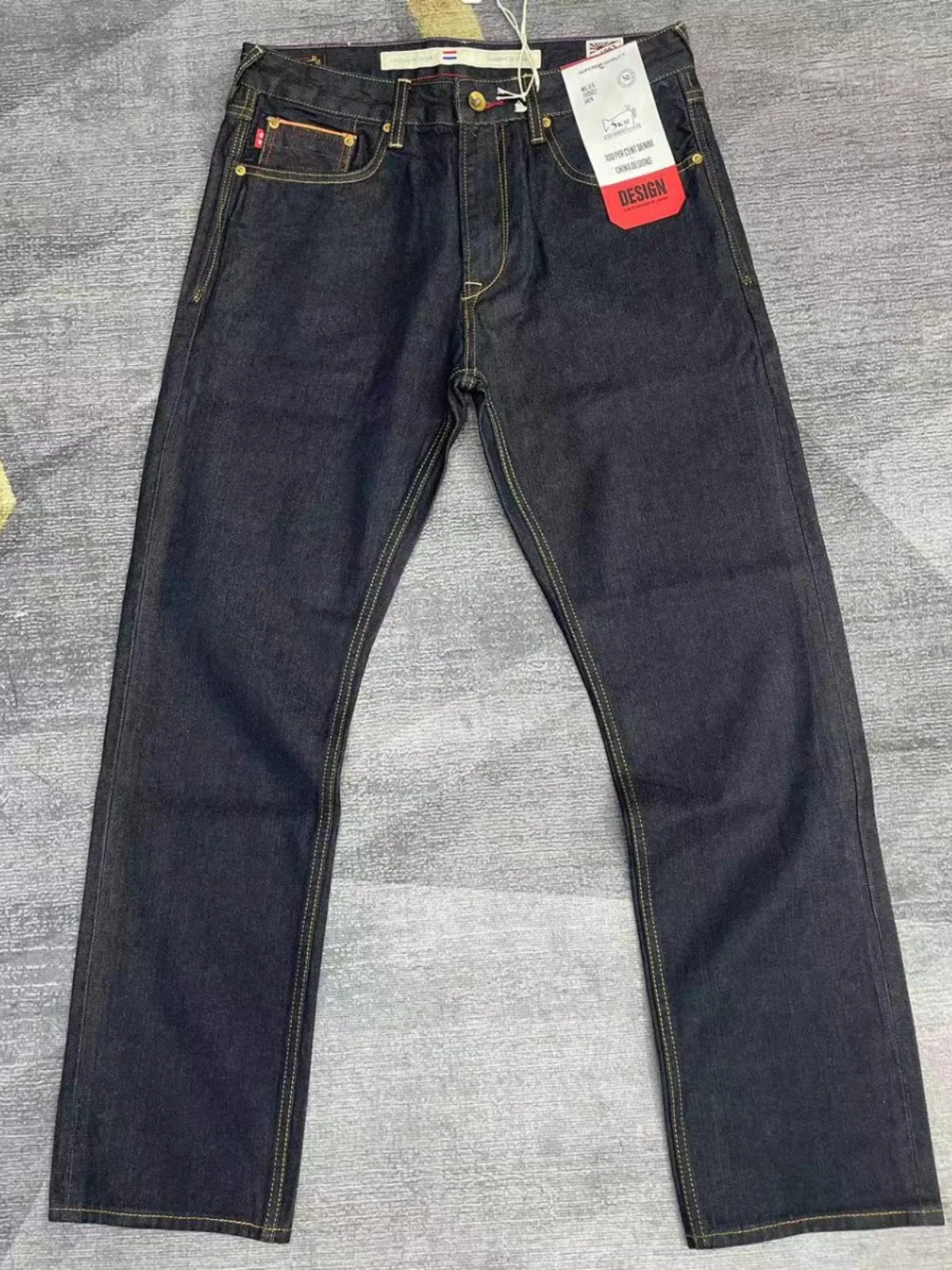 16oz Heavyweight 100% Cotton One Wash Raw Denim Jeans for Men High Quality Autumn Winter Selvedge Hard Straight Trousers 501 2