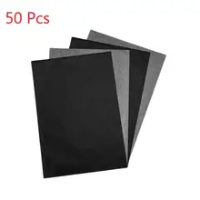 

50pcs A4 Carbon Paper Black Legible Graphite Transfer Tracing Painting Reusable Art Surfaces Copy Paper