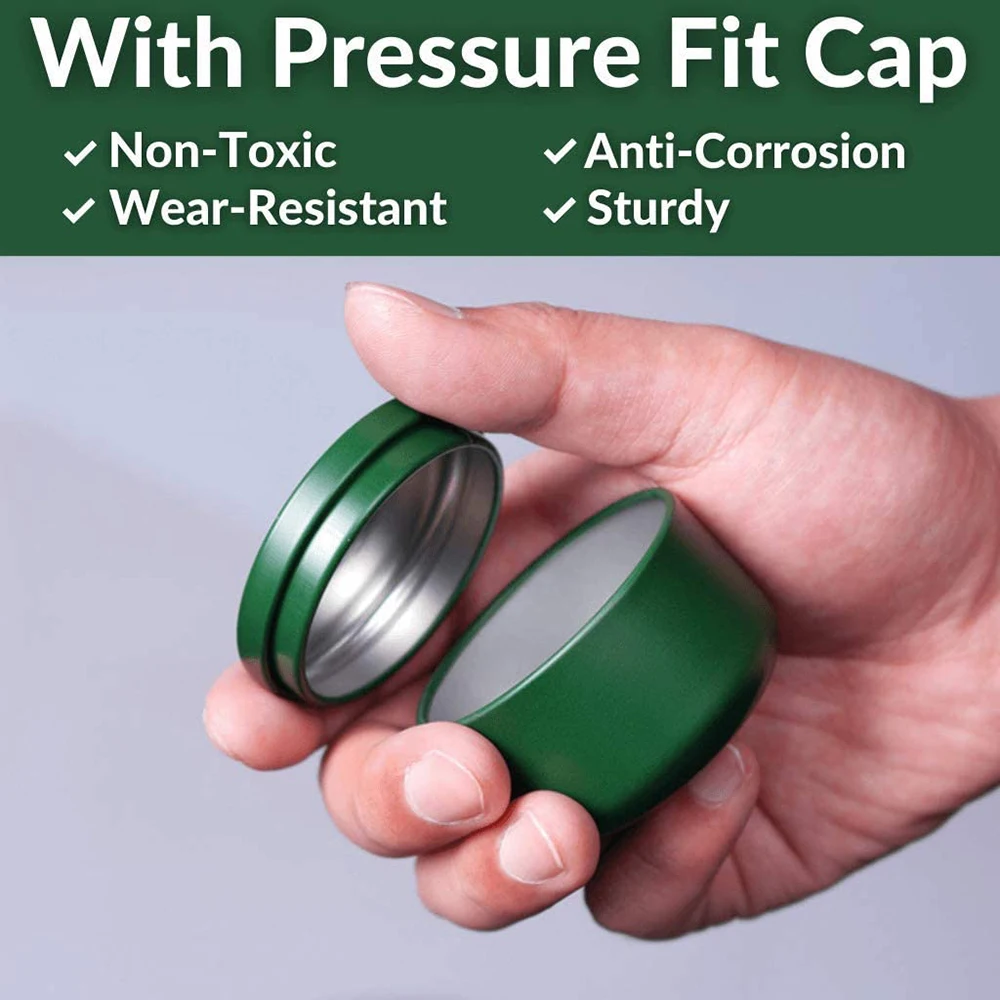 Tea Can with Airtight Lids Tinplate Tea Storage Containers Mini Portable Box Candle Making Sealed Tins Jewelry Coffee Spices Box