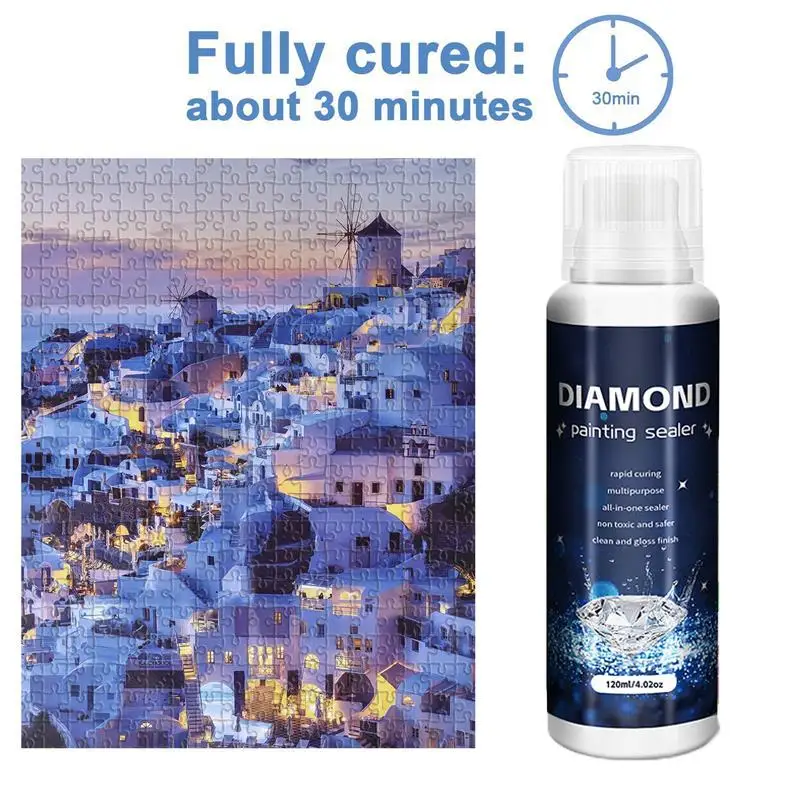 120/60ml Diamond Painting Glue Sealer 5D Diamond Art Permanent Hold & Shine Effect Sealer Painting Puzzles With Brush diamond painting sealer